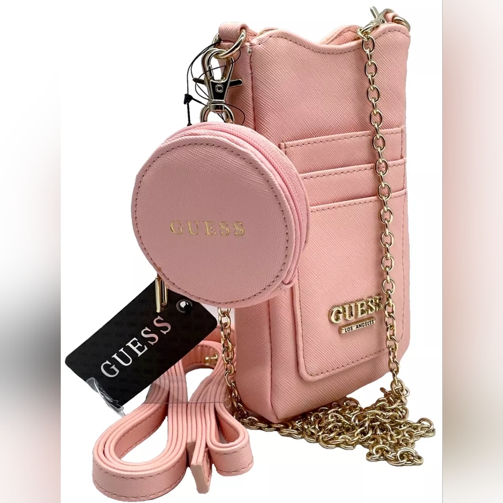 (NWT) GUESS PHONE CROSSBODY SHOULDER BAG - BLUSH PINK
